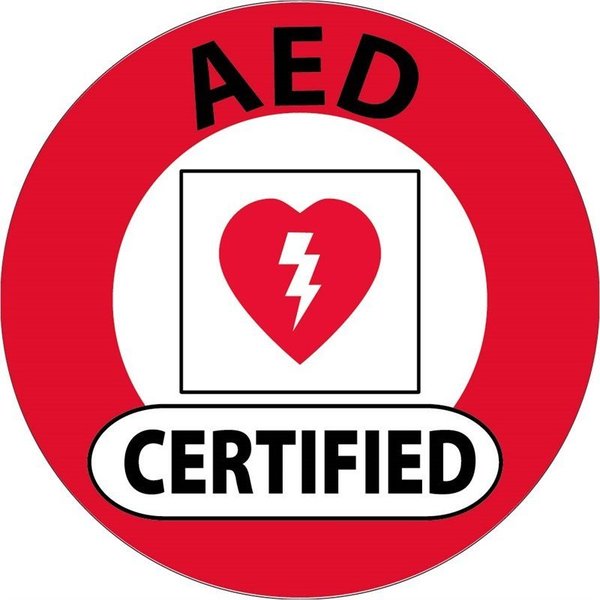 Nmc HARD HAT LABEL, AED CERTIFIED, 2 HH132R
